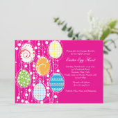 Uitnodiging bij paaseieren (Staand voorkant)