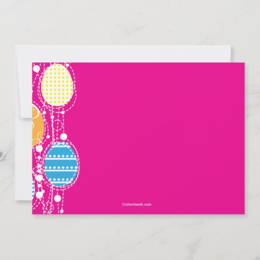 Uitnodiging bij paaseieren (Achterkant)