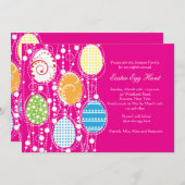 Uitnodiging bij paaseieren (Voorkant / Achterkant)