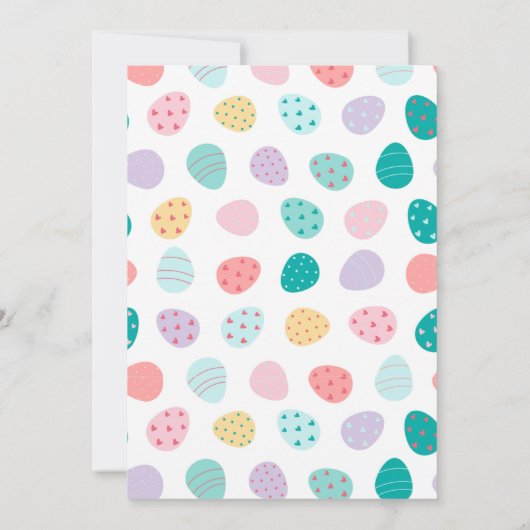 Uitnodiging bij paasfeest van de eitjesjacht (Achterkant)