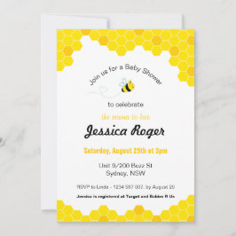 Uitnodiging bijen Baby shower