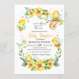 Uitnodiging bijen Baby shower