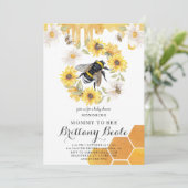 Uitnodiging bijen Baby shower (Staand voorkant)