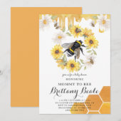 Uitnodiging bijen Baby shower (Voorkant / Achterkant)