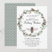 Uitnodiging bijen Baby shower (Voorkant / Achterkant)