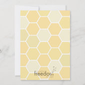 Uitnodiging bijen Baby shower (Achterkant)