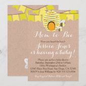 Uitnodiging bijen Baby shower (Voorkant / Achterkant)