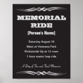 Uitnodiging Biker Memorial Ride Poster (Voorkant)