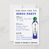 Uitnodiging BINGO-partij (Achterkant)