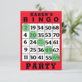 Uitnodiging BINGO-partij (Staand voorkant)