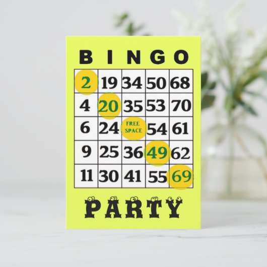Uitnodiging BINGO-partij (Staand voorkant)