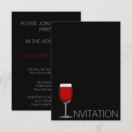 Uitnodiging binnenste collectieve feestdag (Voorkant / Achterkant)