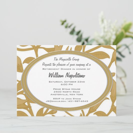 Uitnodiging binnenuit met twint (Staand voorkant)