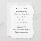 Uitnodiging, Birthday Party, Ballerina Kaart (Achterkant)