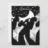 Uitnodiging Black and White Jazz (Voorkant)