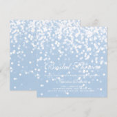 Uitnodiging - Blauw mousserend Vrijgezellenfeest (Voorkant / Achterkant)