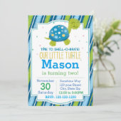 Uitnodiging (blauw) om vogelverschrikkingen te vie (Staand voorkant)