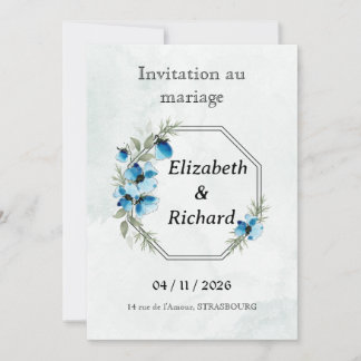 Uitnodiging "Blauwe bloemen"