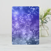 Uitnodiging Blauwe Bokeh van de Eve Partij van het (Staand voorkant)