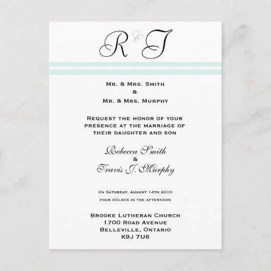 Uitnodiging - Blauwe lijn (Voorkant)