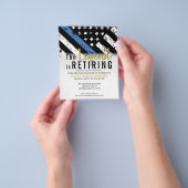 Uitnodiging blauwe lijn begrotingspolitiek flyer (Hand)