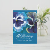 Uitnodiging blauwe turquoise (Staand voorkant)