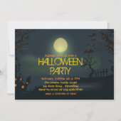 Uitnodiging Bleke Maan Halloweenfeest (Voorkant)