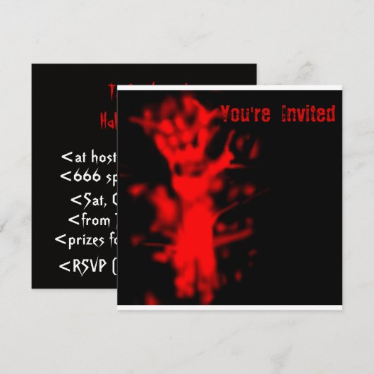 Uitnodiging bloedpartij (Voorkant / Achterkant)