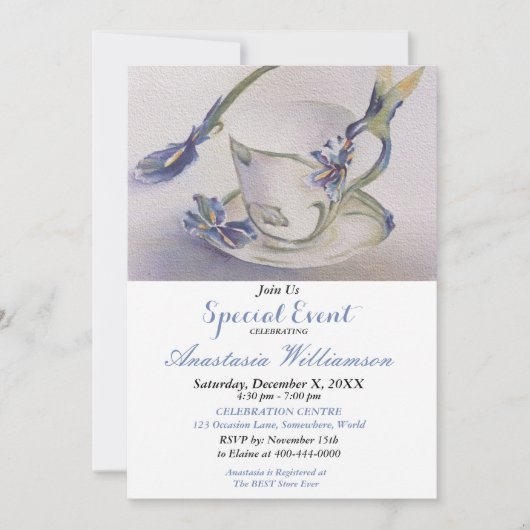 UITNODIGING BLOEM EN VOGEL FEEST EVENEMENT (Voorkant)