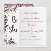 Uitnodiging Bloemenshow voor baby (Voorkant / Achterkant)