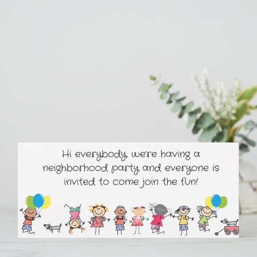 UITNODIGING BLOKPARTY (Staand voorkant)