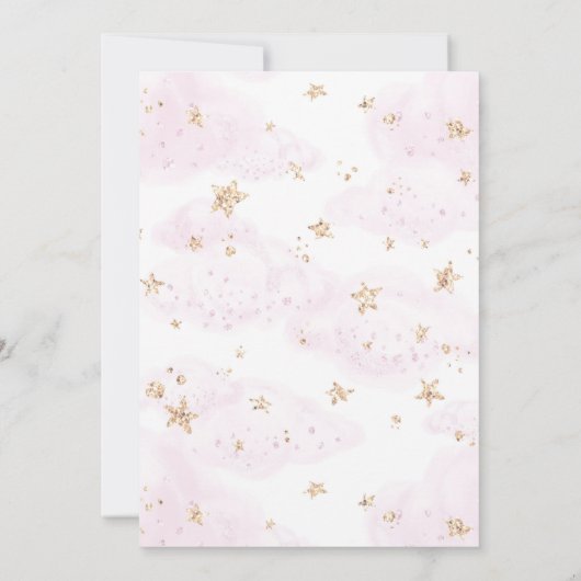 Uitnodiging Blonde Ballerina Birthday (Achterkant)