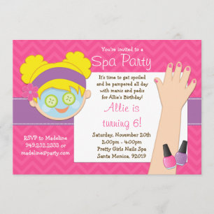 Uitnodiging Blonde Spa Birthday