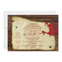 Uitnodiging Bloody Hand Halloween Party