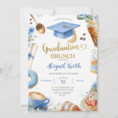 Uitnodiging Blue Coffee Afstudeerbrunch (Voorkant)