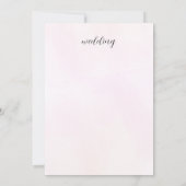 Uitnodiging Blush Bloemige Minimalistische Moderne (Achterkant)