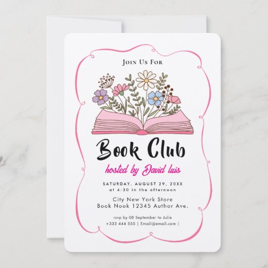 Uitnodiging Boekclub (Voorkant)