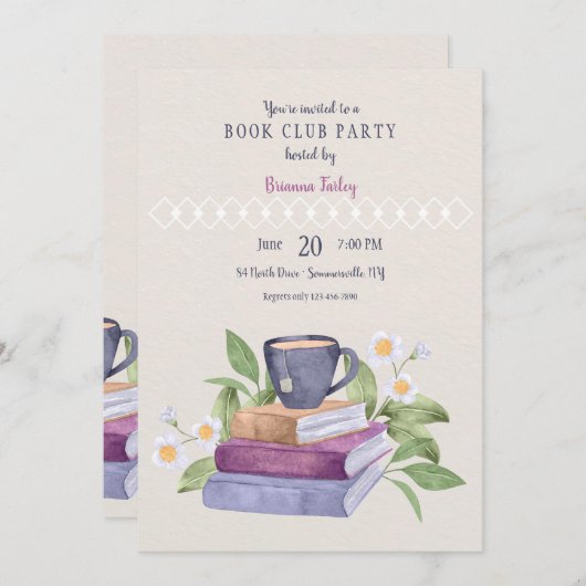 Uitnodiging Boekclub (Voorkant / Achterkant)