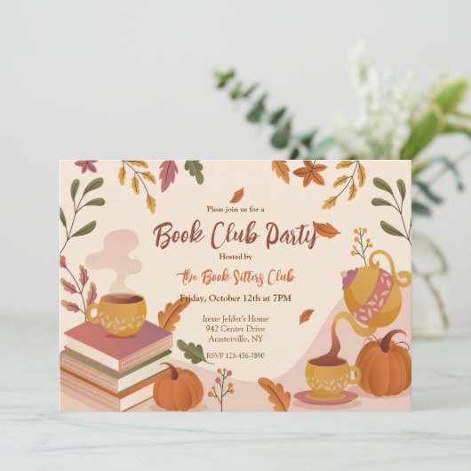 Uitnodiging Boekclub (Staand voorkant)