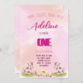 Uitnodiging boerderij meisje EEN (Voorkant / Achterkant)