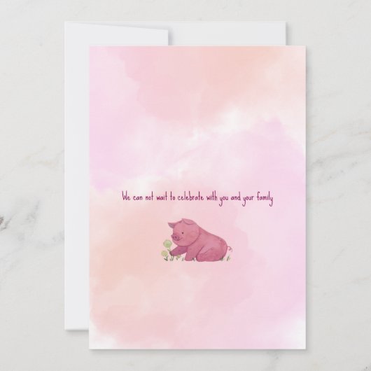 Uitnodiging boerderij meisje ONE (Achterkant)