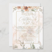 Uitnodiging Boho Pampasgras Trouwfeest (Voorkant)