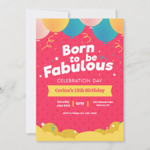 Uitnodiging Born To Be Fabulous