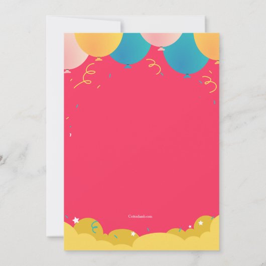 Uitnodiging Born To Be Fabulous (Achterkant)