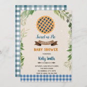 Uitnodiging bosbessentaart feestje (Voorkant / Achterkant)