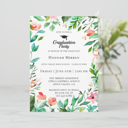 Uitnodiging Botanische GraduPartij (Staand voorkant)