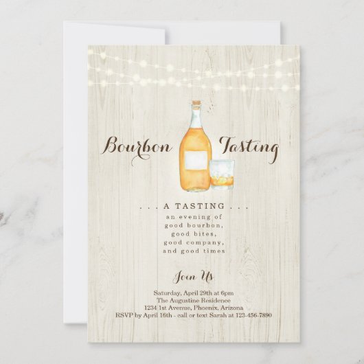 Uitnodiging Bourbon Tasting Party (Voorkant)