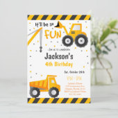 Uitnodiging Bouw Kiptruck (Staand voorkant)