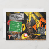 Uitnodiging Bouwarbeider Feestje (Voorkant)