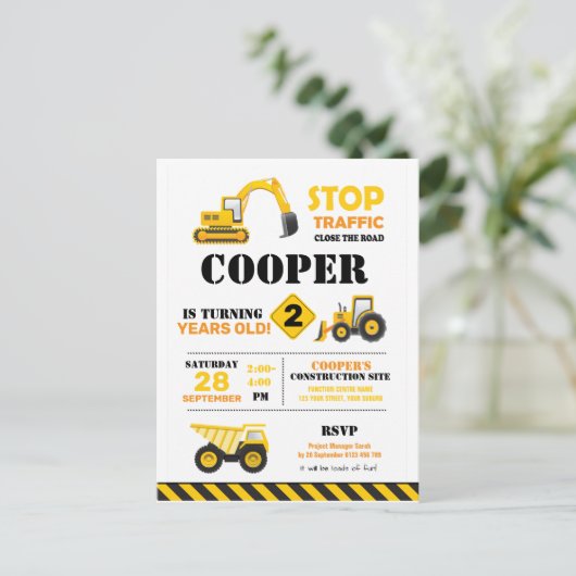 Uitnodiging bouwpartij (Staand voorkant)